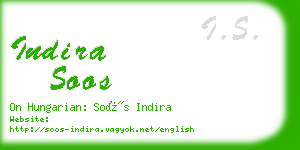 indira soos business card